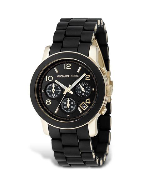 michael kors black rubber band watch|Michael Kors men's watch bands.